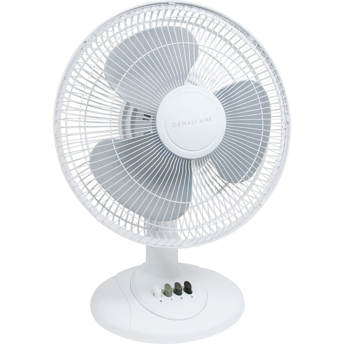 Best Comfort 16 In. 3-Speed Gray & White Oscillating Table Fan