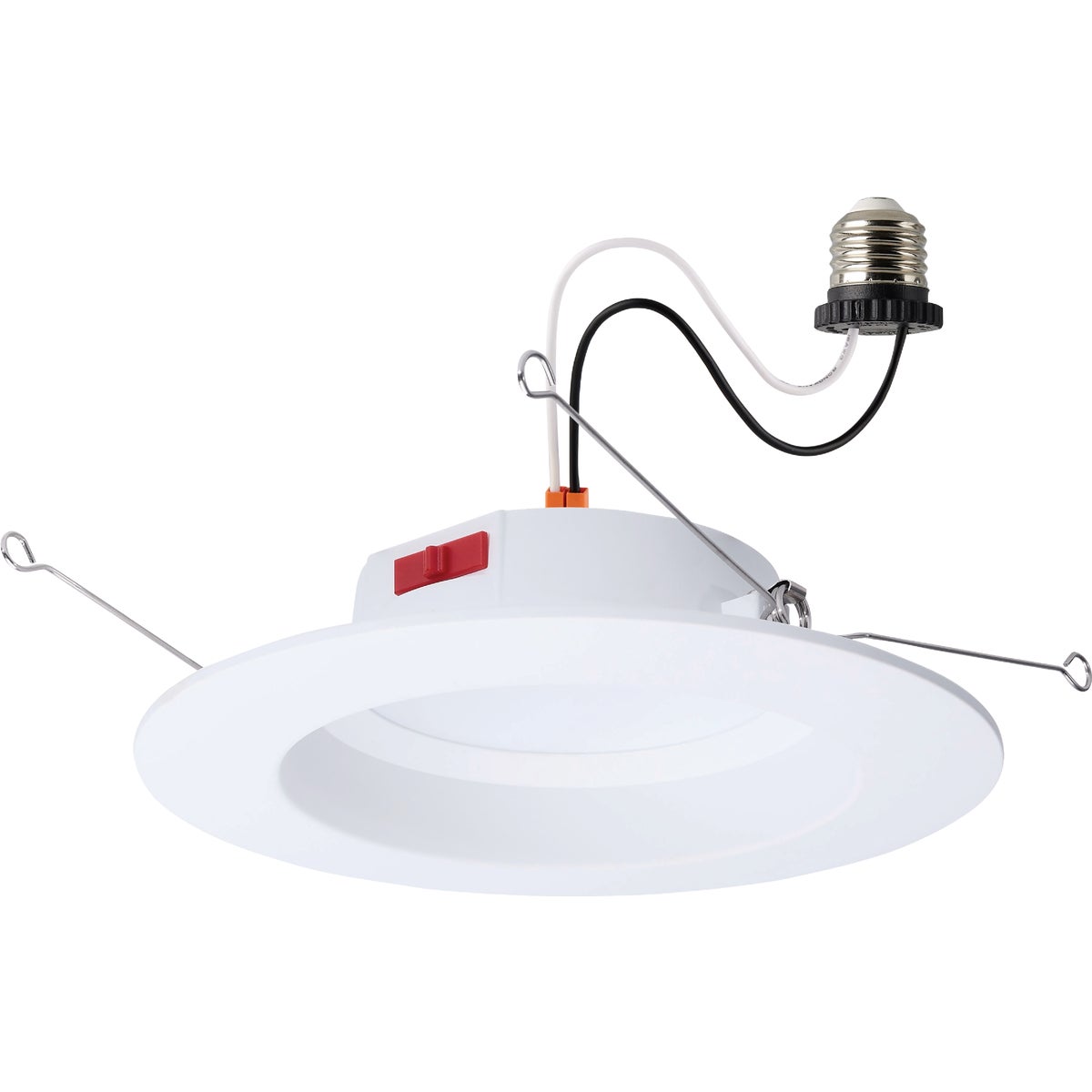 Satco NUVO 5/6 In. Retrofit White Selectable Color Temperature LED Recessed Light Kit IC-Rated
