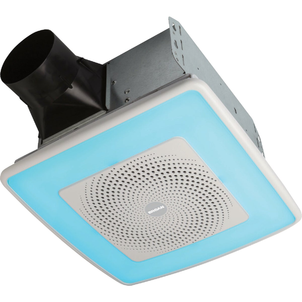 Broan ChromaComfort 110 CFM 1.5 Sones 120V Bath Exhaust Fan with LED Light & Sensonic Bluetooth Speaker