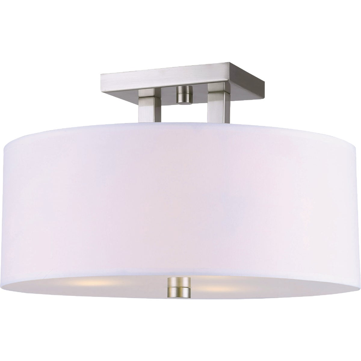 Canarm River 15 In. 3-Light Brushed Nickel Semi-Flush Mount Ceiling Light Fixture