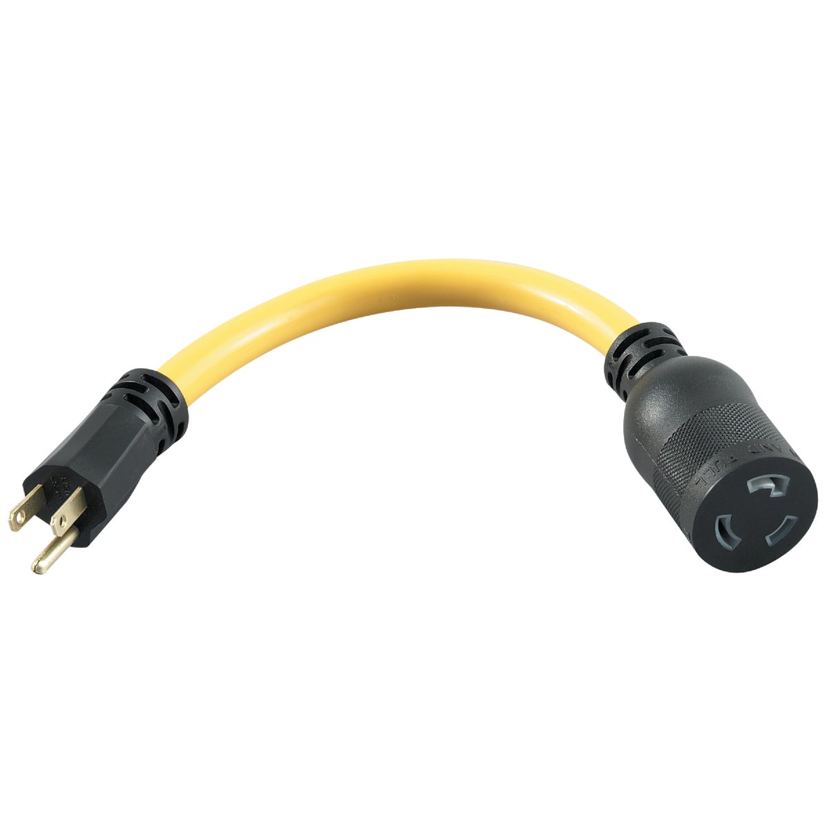 Coleman Cable 9 In. 15A 125V Locking Adapter Cord
