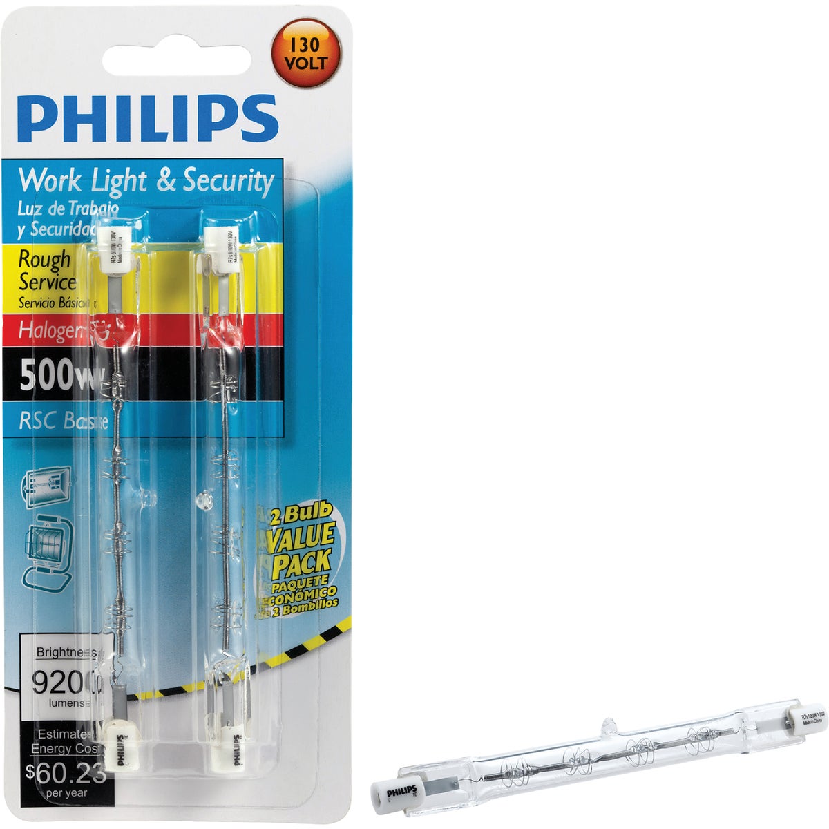 Philips Work Light and Security 500w 9200 Lumens 130 Volt Halogen T3 Fast Ship for sale online