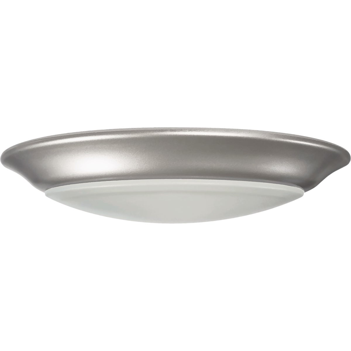Satco Nuvo 7 In. Brushed Nickel 60W Equivalent LED CCT-Selectable Disk Flush Mount Ceiling Light Fixture