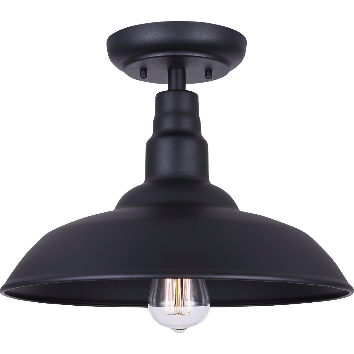 Canarm Valec Type A 100W Black Outdoor Ceiling Light Fixture