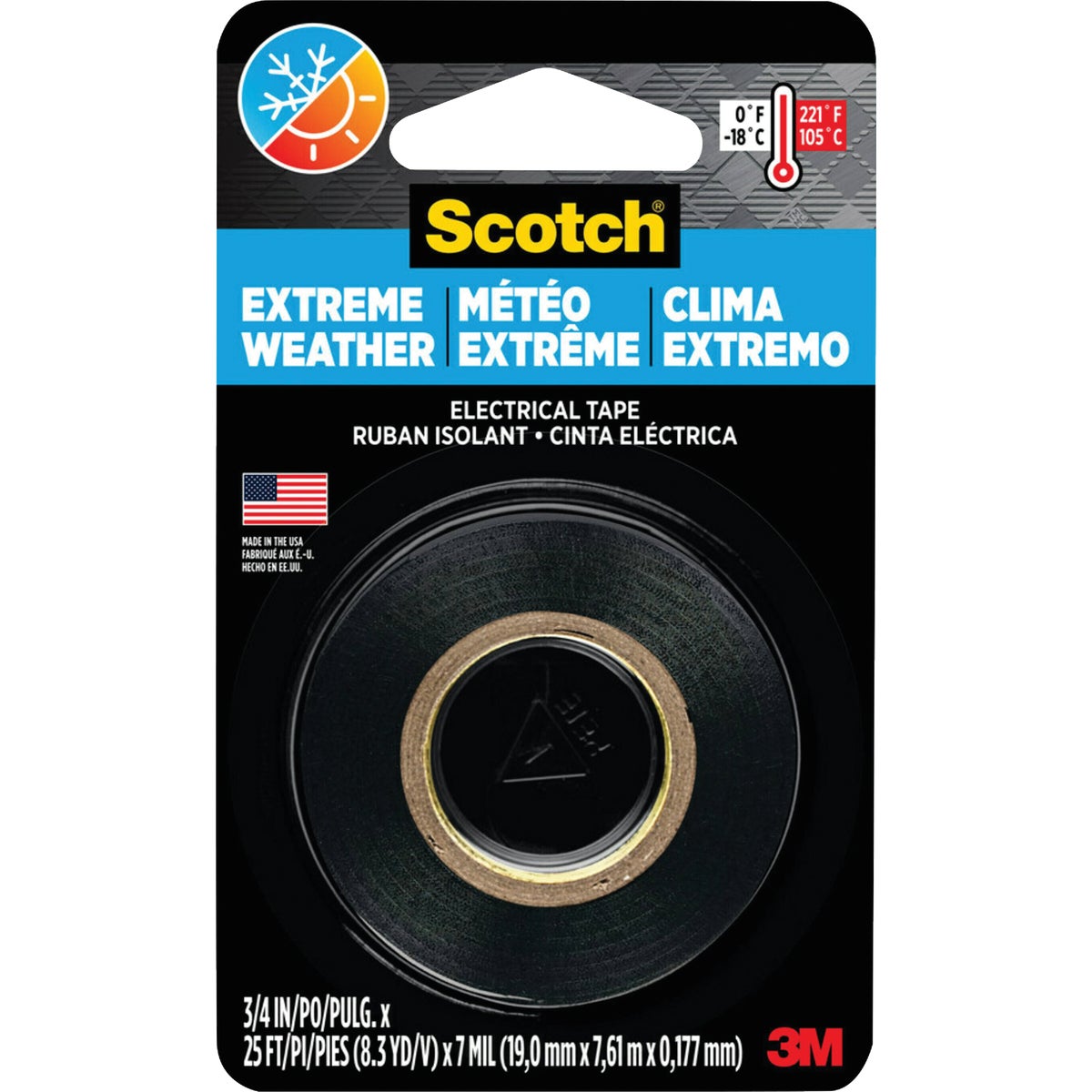 3M Scotch Cold Weather 3/4 In. x 300 In. Electrical Tape