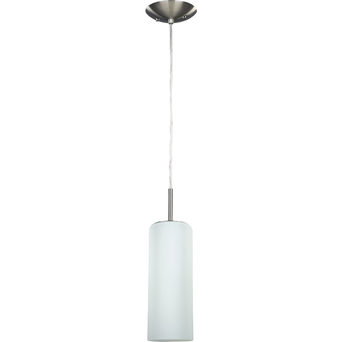 Canarm Toni 5 In. Brushed Nickel Pendant Light Fixture, Flat Opal Glass