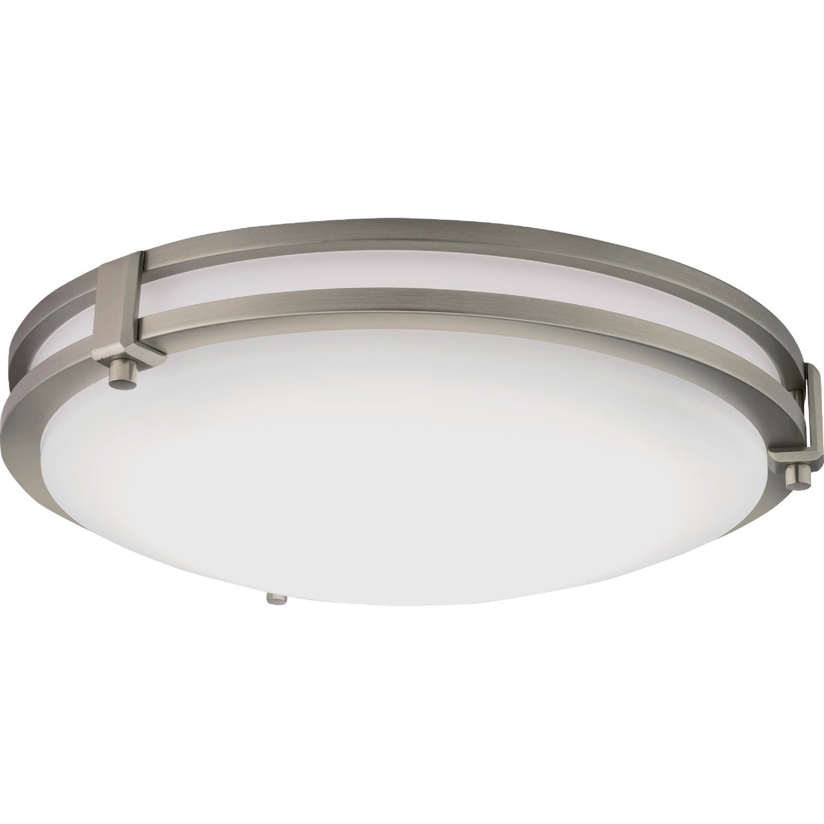 Juno Saturn 13 In. Brushed Nickel Round Semi-Flush Mount Light Fixture