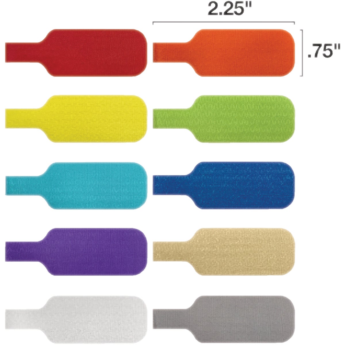 Wrap-It Storage Medium Multi-Color Cable Labels (10-Pack)