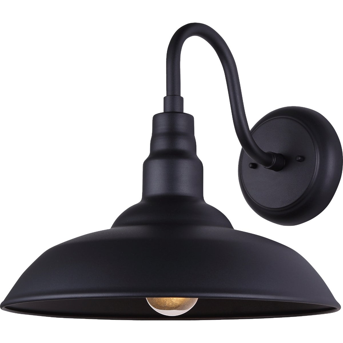 Canarm Valec 100W Black Goose Neck Wall Light Fixture