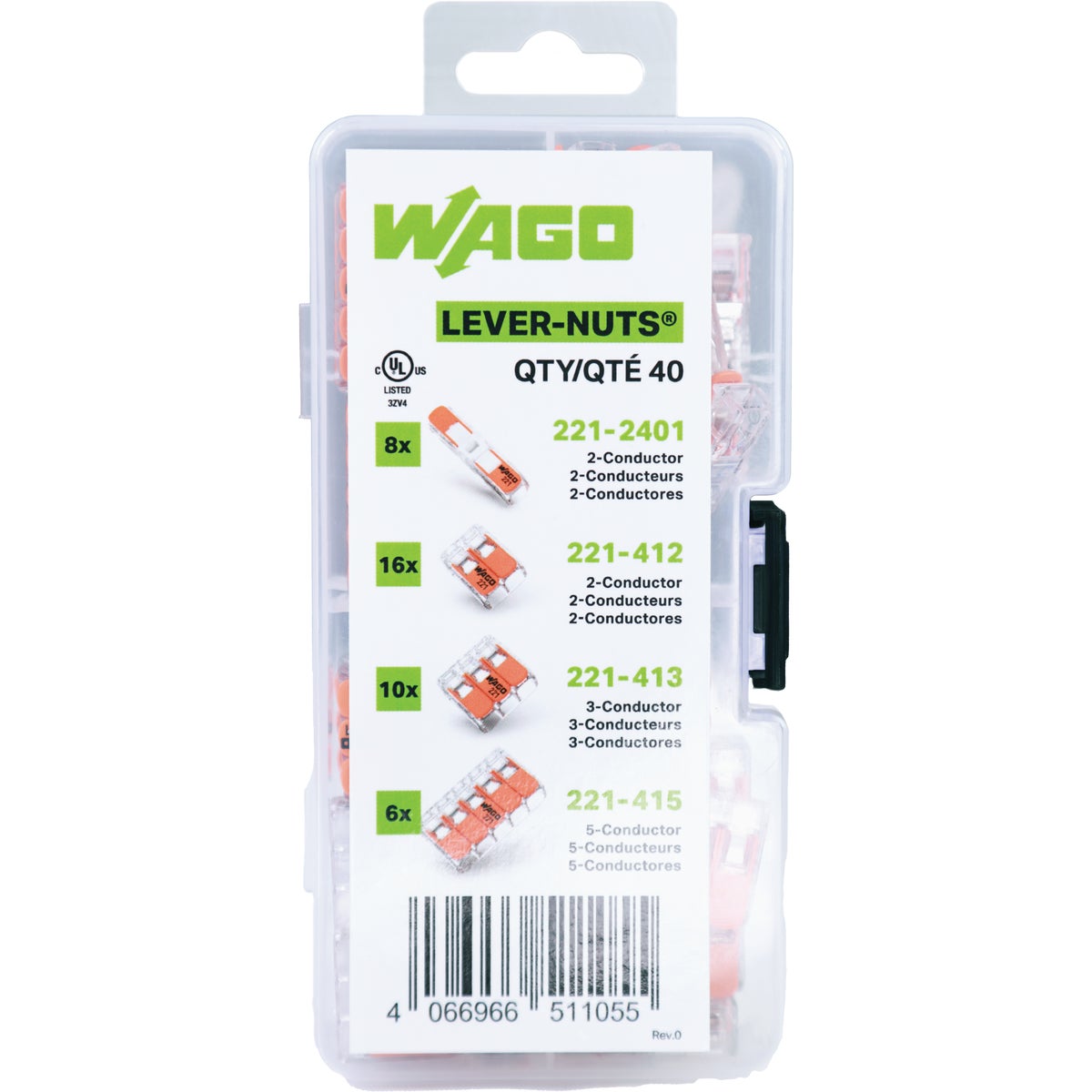 Wago Lever Nut Combo Kit (40-Pack)