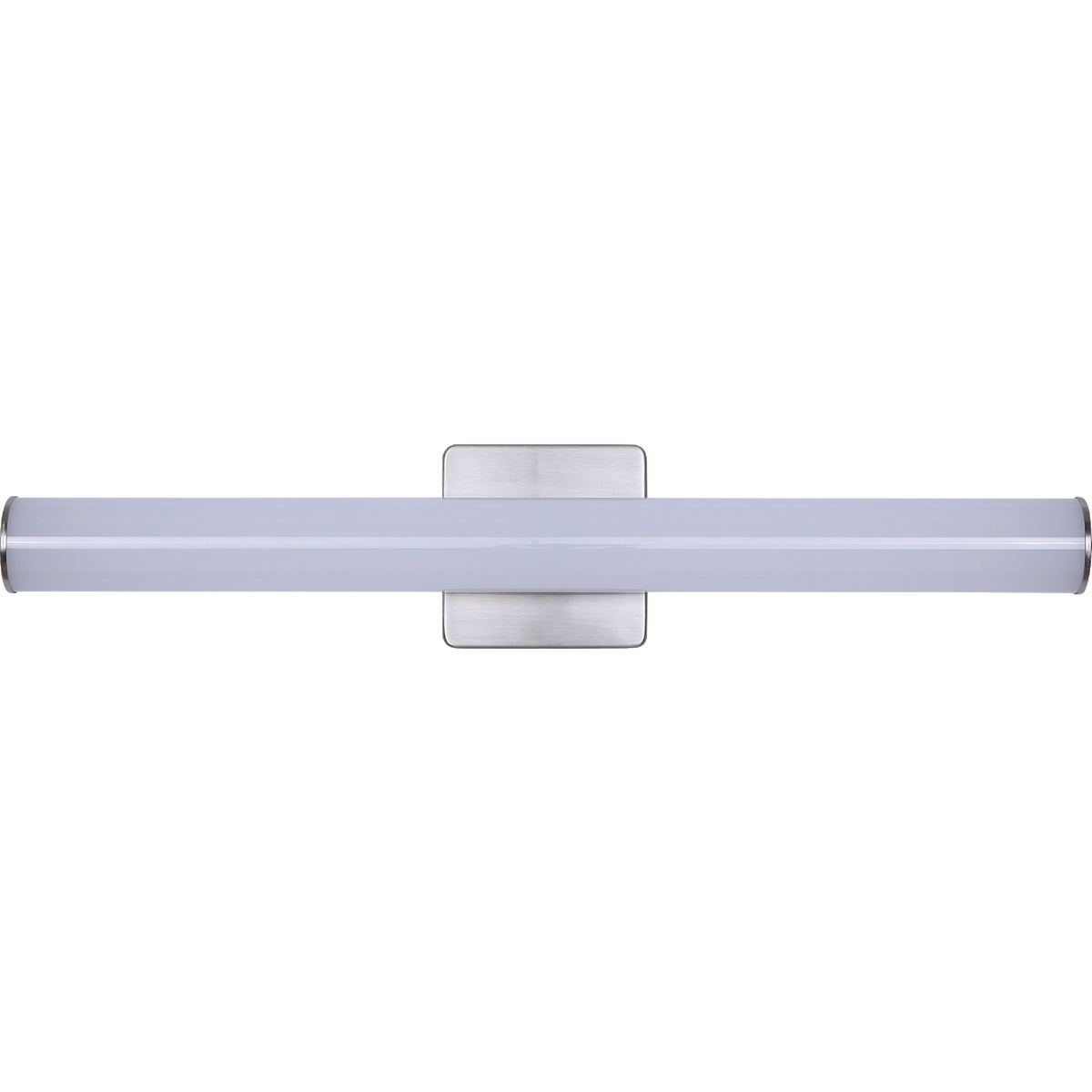 Canarm Osten 24 In. Brushed Nickel LED Vanity Bath Light Fixture, Tubular Glossy Opal Glass