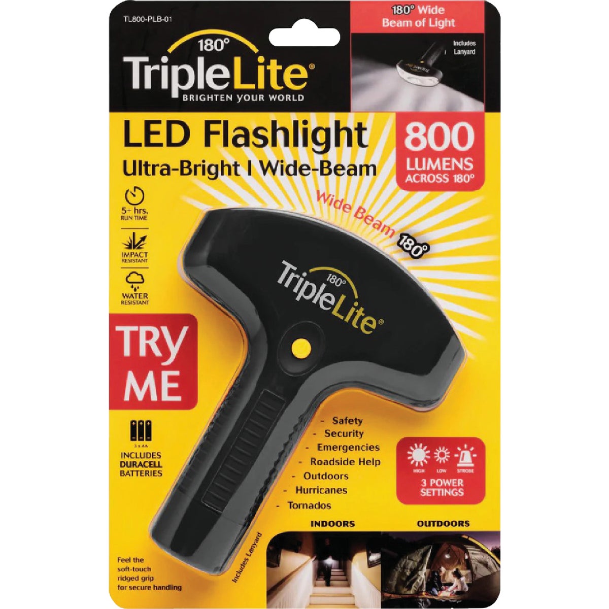 TripleLite 800 Lm.180 Deg LED Flashlight