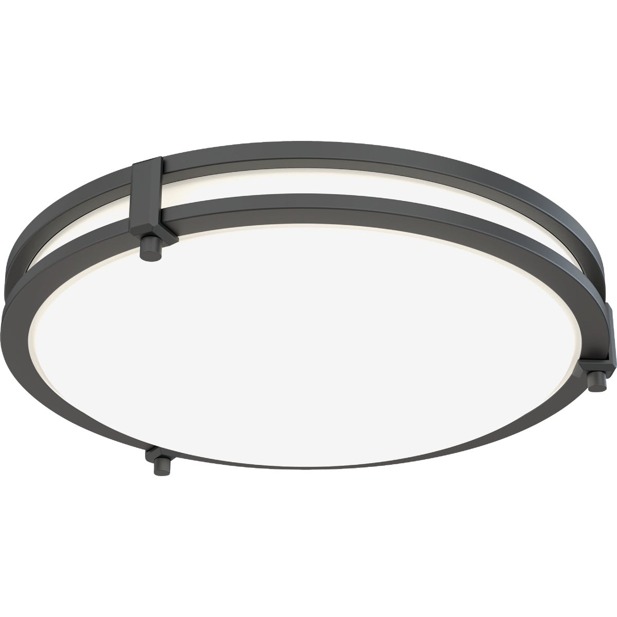 Juno Saturn 13 In. Matte Black Round Semi-Flush Mount Light Fixture