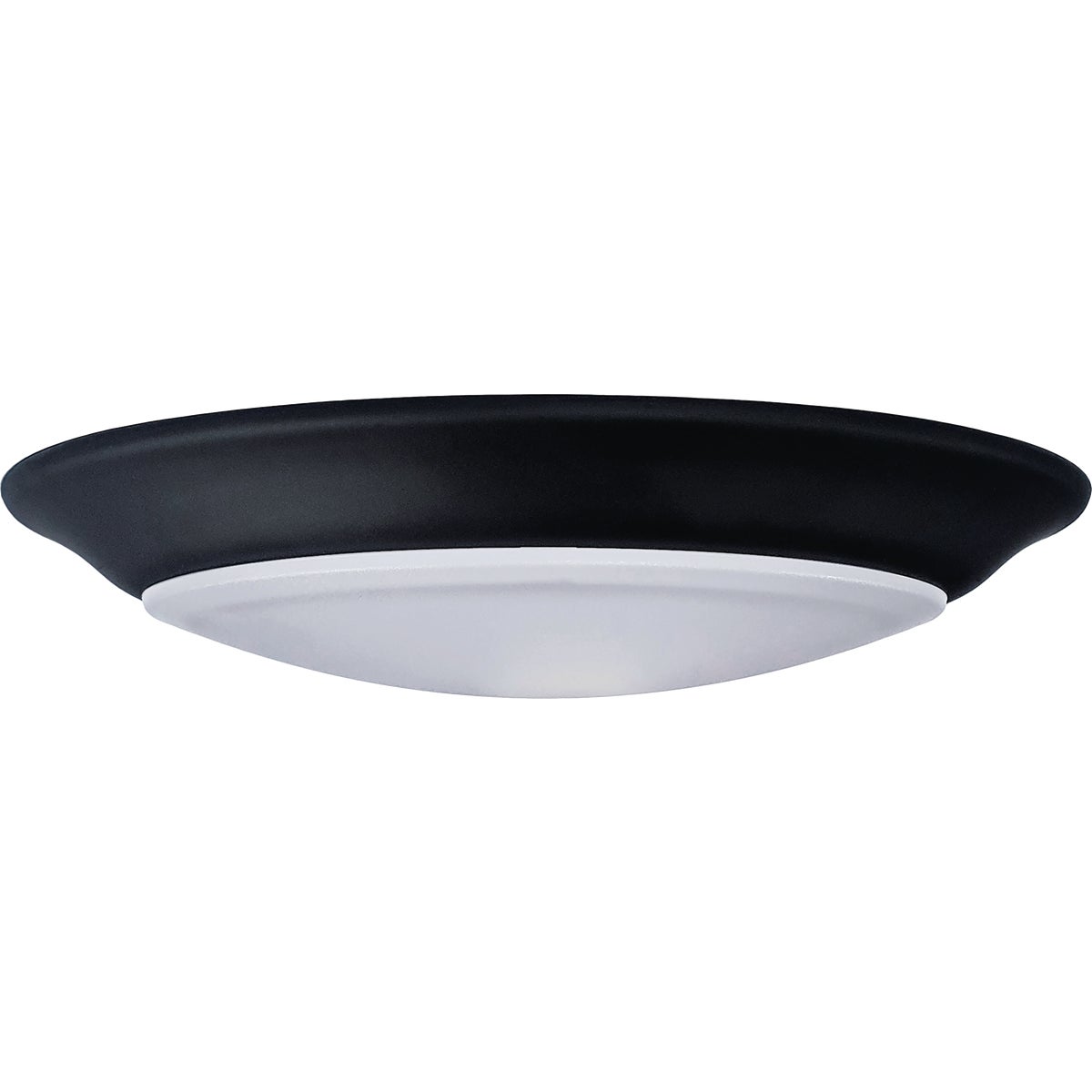 Satco Nuvo 7 In. Black 60W Equivalent LED CCT-Selectable Disk Flush Mount Ceiling Light Fixture