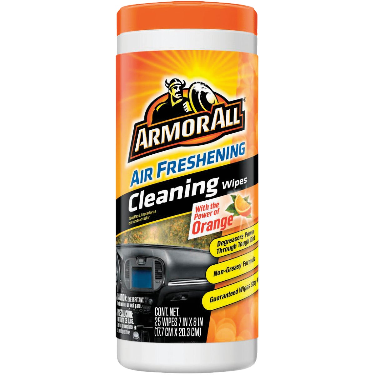 Armor All Orange Air Freshening 7 In. x 8 In. Multi-Purpose Wipes (25-Count)