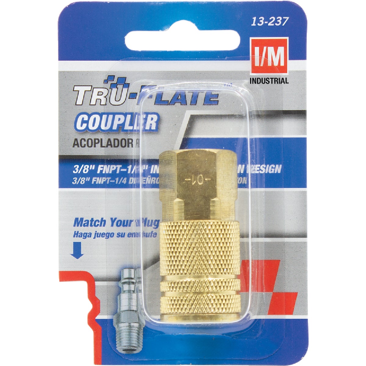 Tru-Flate Industrial/Milton Series Push-to-Connect 3/8 In. FNPT Coupler