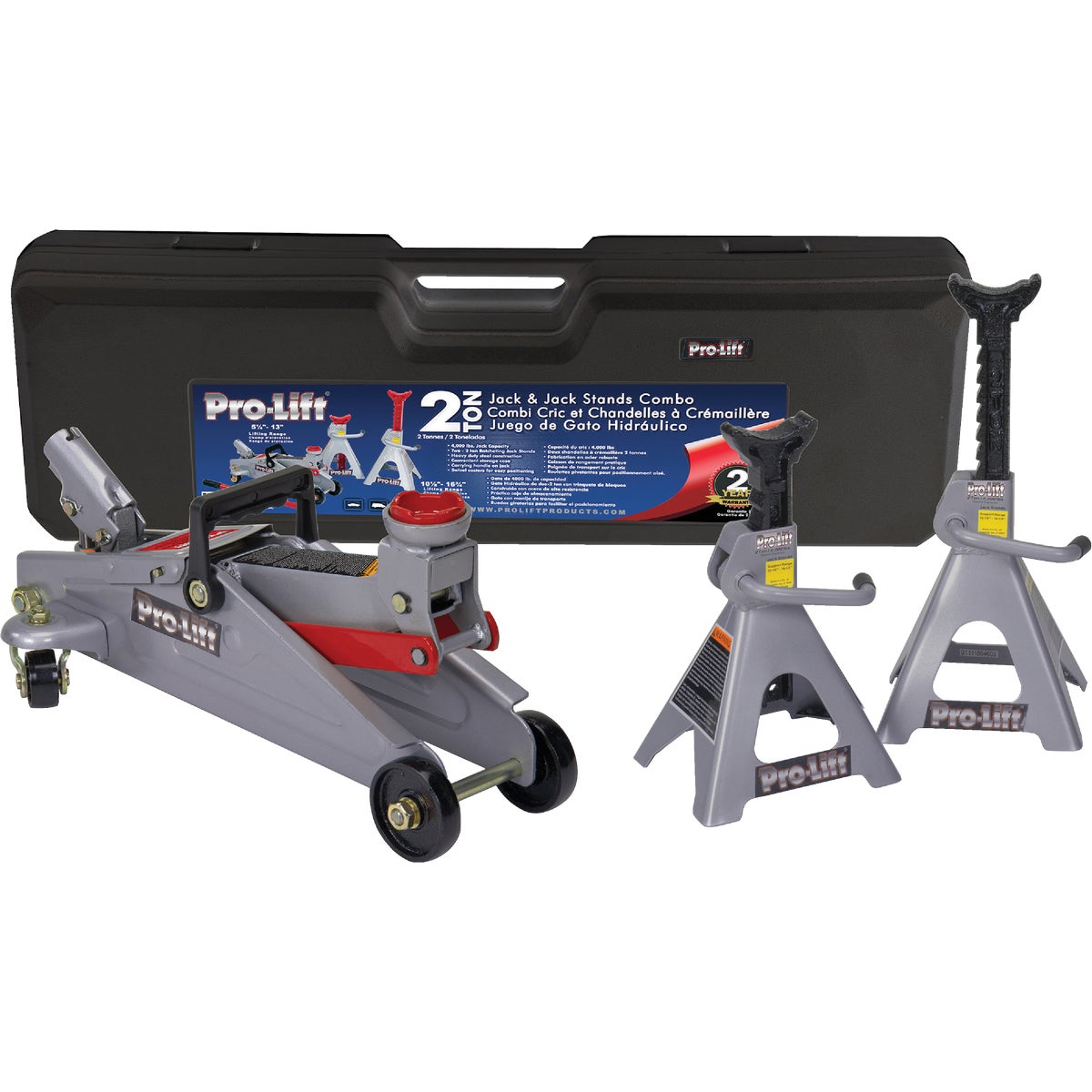Pro-Lift 2-Ton Service Floor Jack with Jack Stands