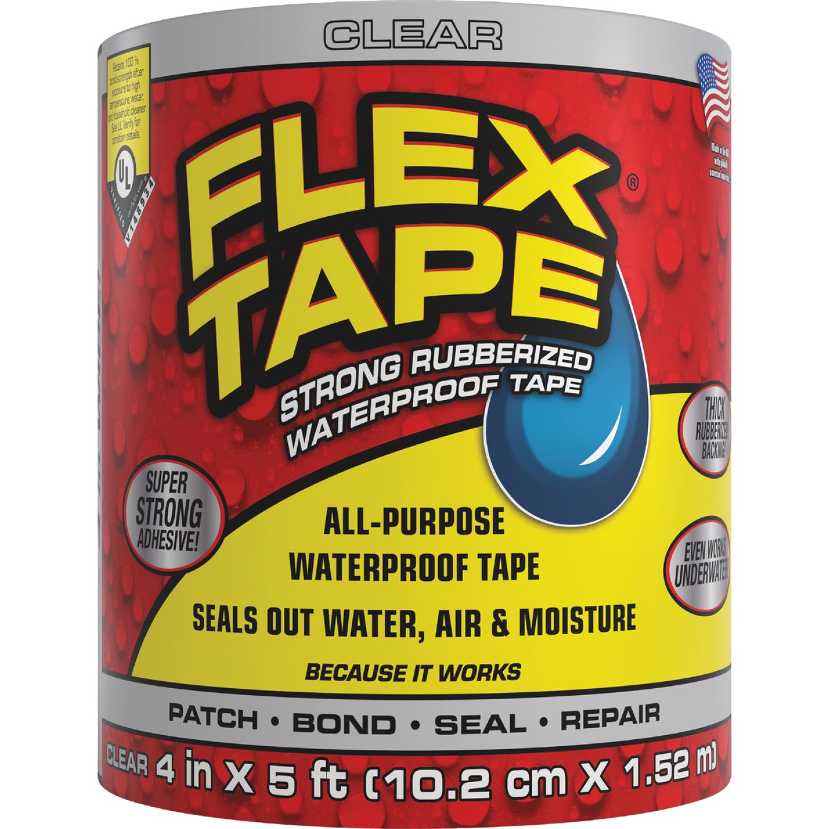 Flex Tape 4 In. x 5 Ft. Repair Tape, Clear