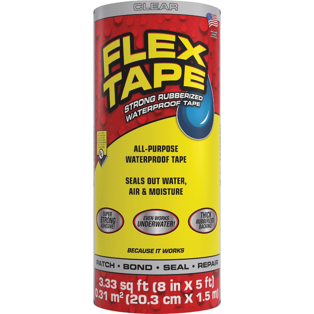 Flex Tape 8 In. x 5 Ft. Repair Tape, Clear