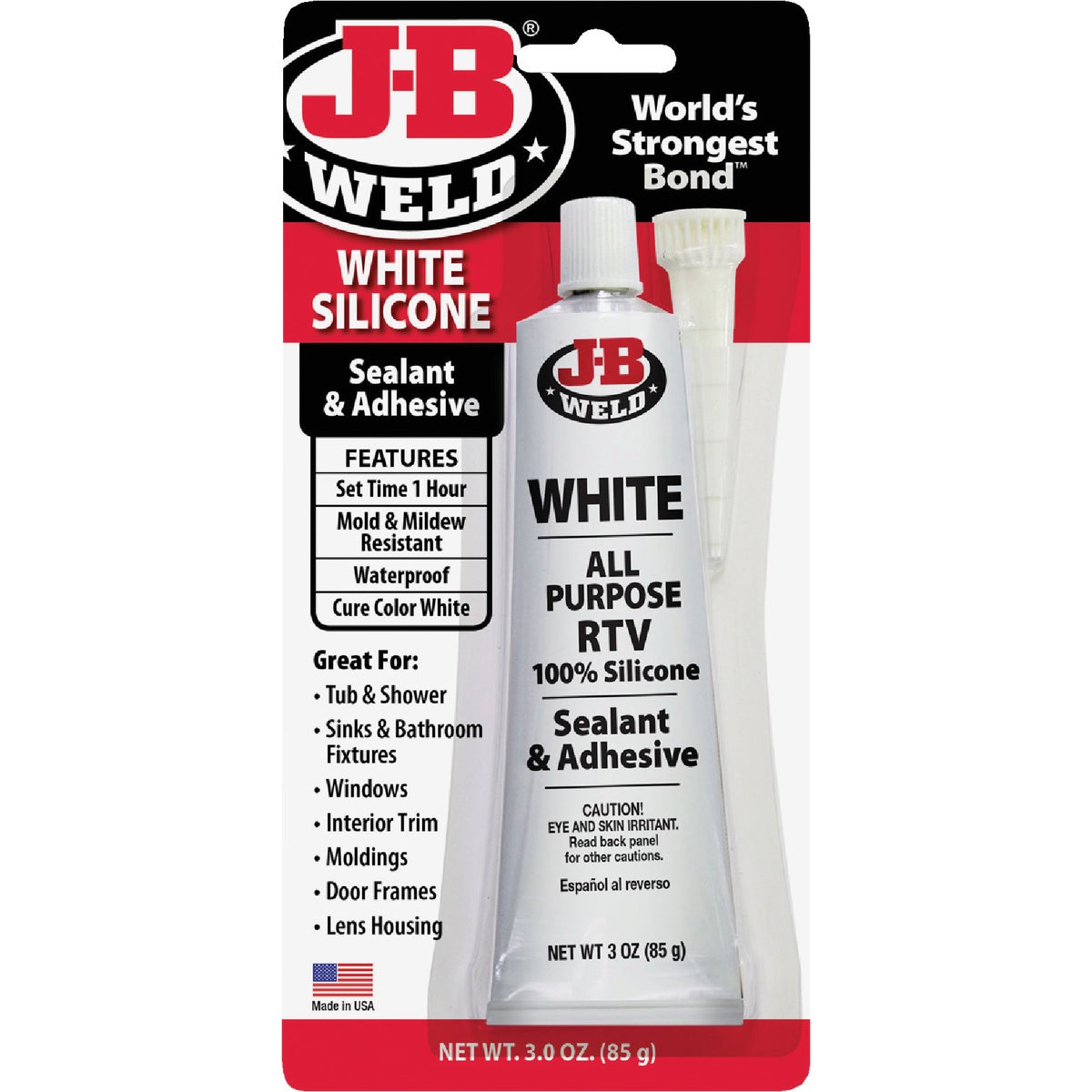 J-B Weld 3 Oz. White All-Purpose RTV Silicone Sealant & Adhesive