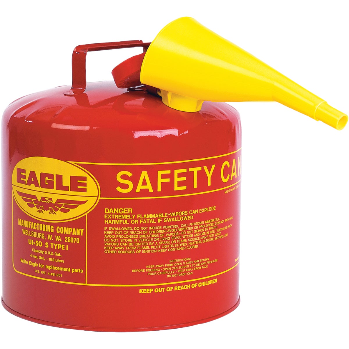 Eagle Type I Safety Fuel Can