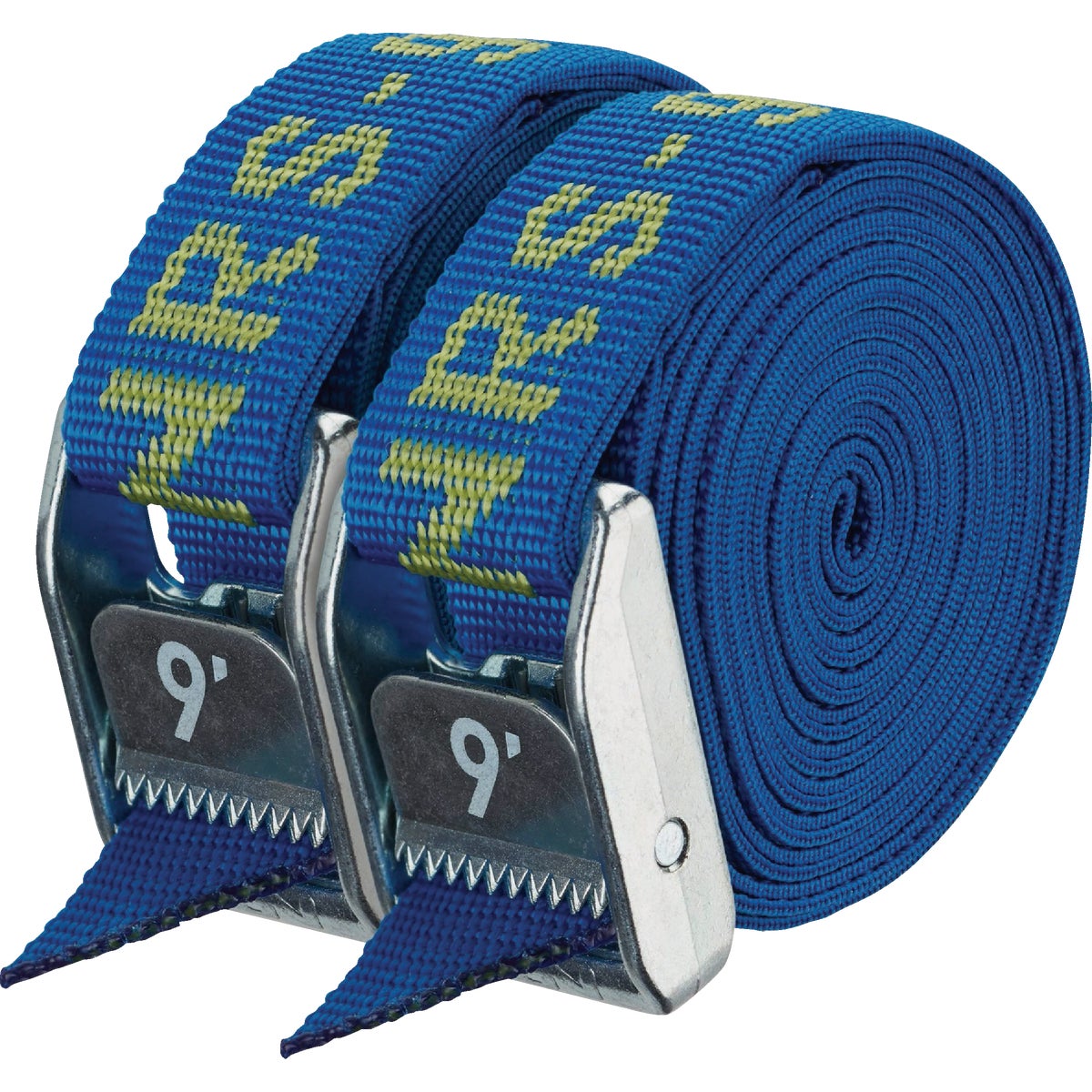 NRS 1 In. x 9 Ft. Iconic Blue Heavy Duty Tie-Down Strap (2-Pack)