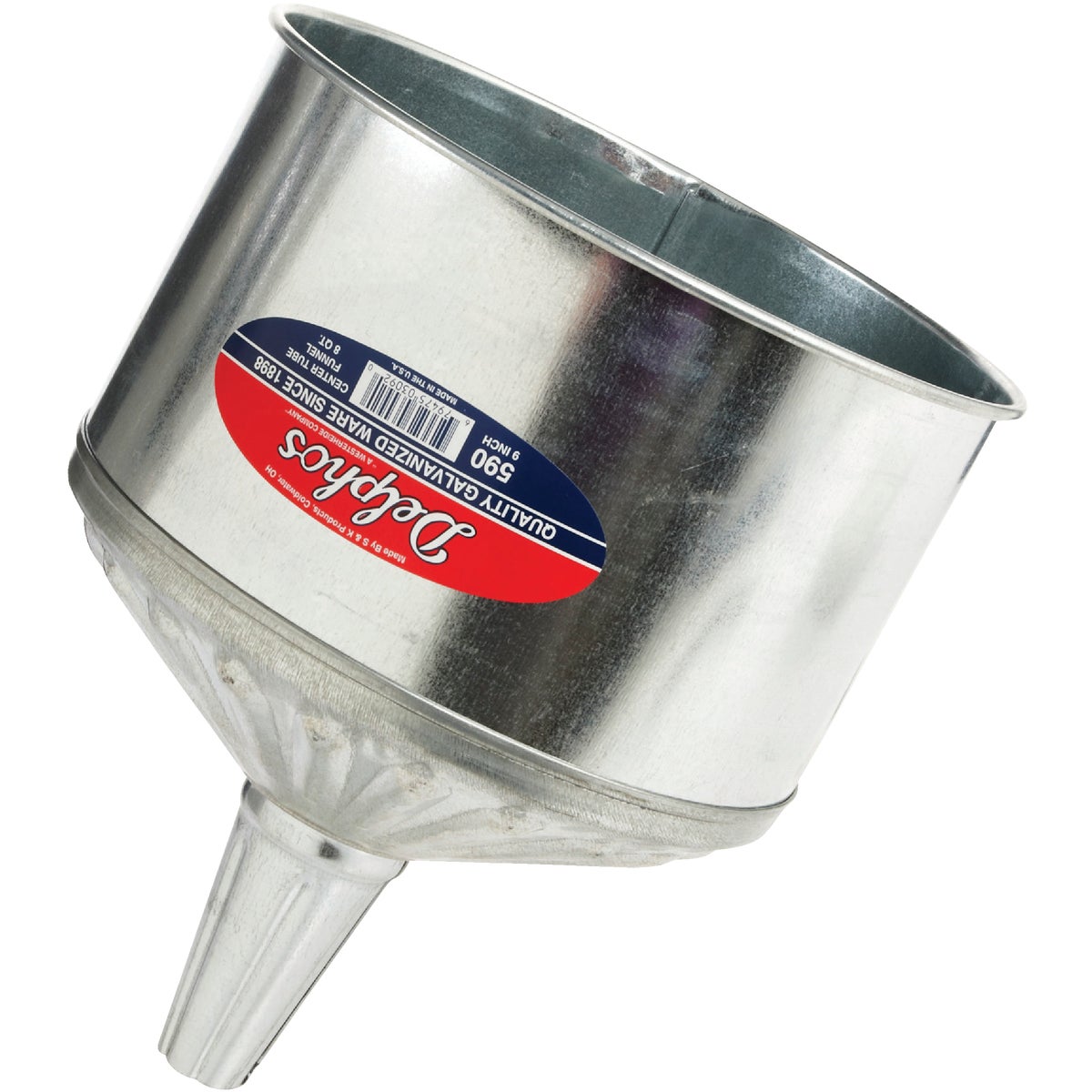 Delphos Heavy-Duty 8 Qt. Galvanized Funnel