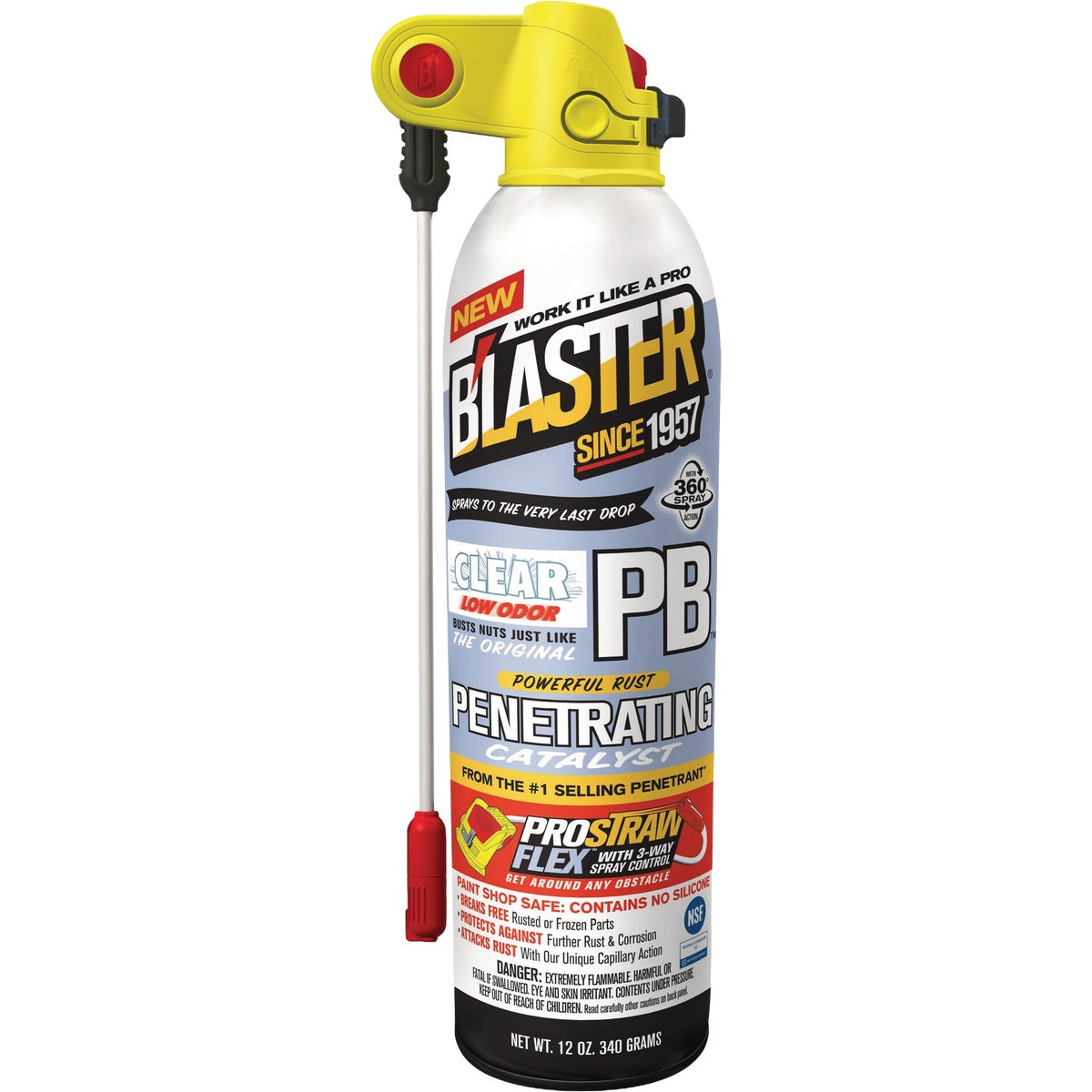 Blaster 14 Oz. Aerosol PB Clear Low Odor Penetrating Catalyst Penetrant with ProStraw