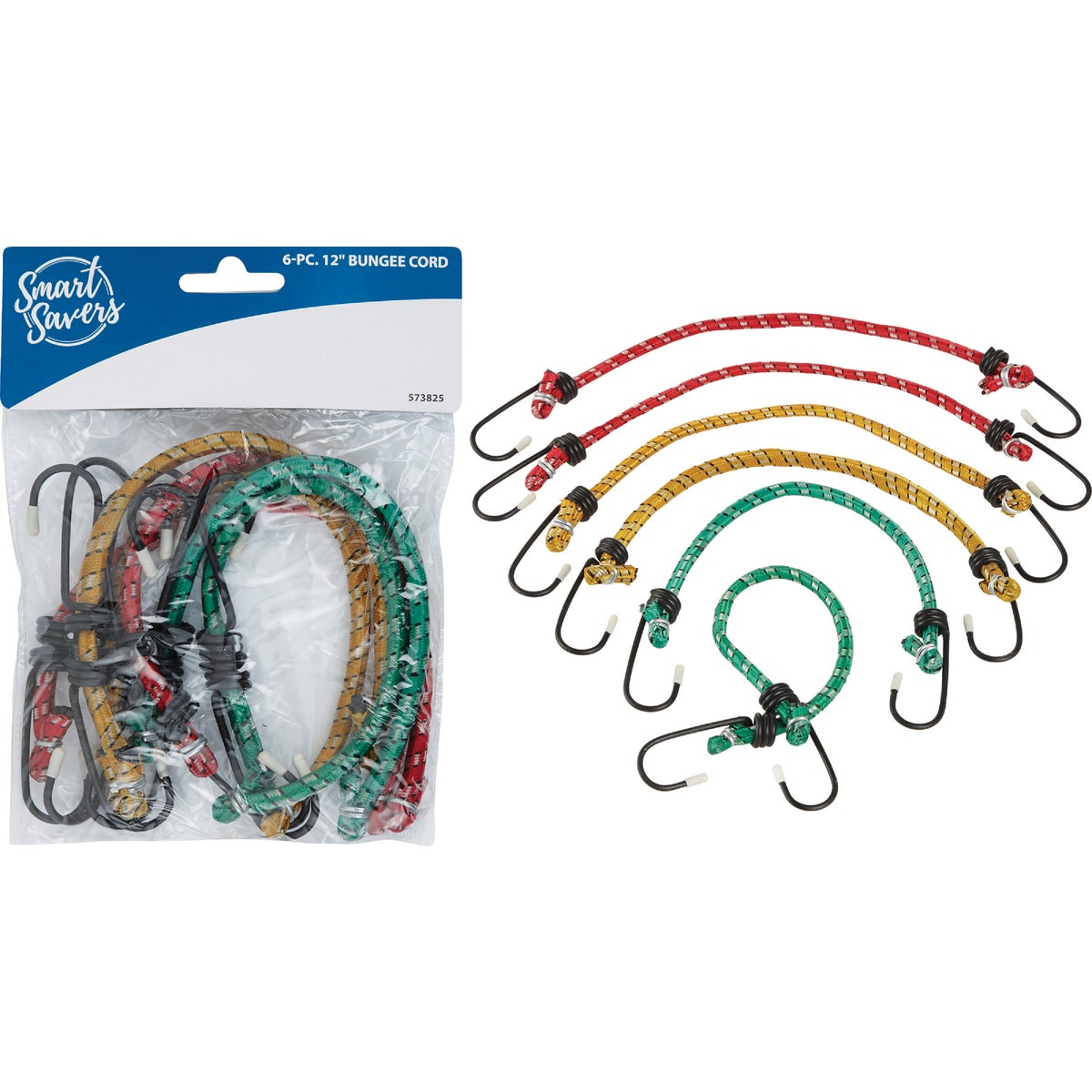 Smart Savers 6mm x 12 In. Coated Bungee Cord (6-Pack)