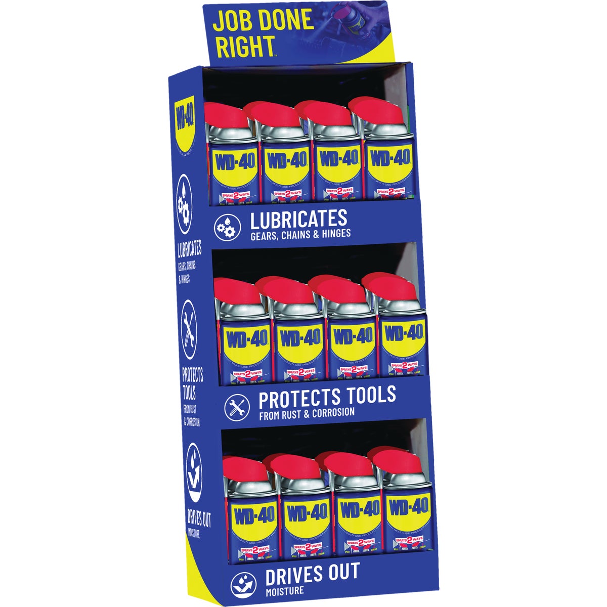 WD-40 14.4 Oz Aerosol Multi-Purpose Lubricant with EZ Reach Display (18-Count)