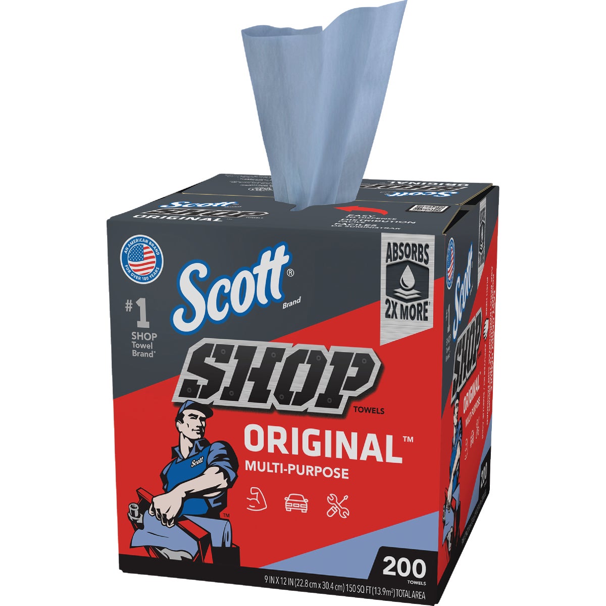 Scott 12 In. W x 10 In. L Disposable Original Shop Towel (200-Sheets)
