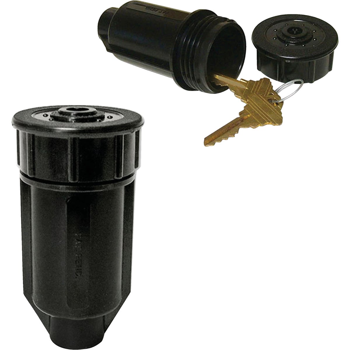 Lucky Line Black Plastic Sprinkler Key Hider 