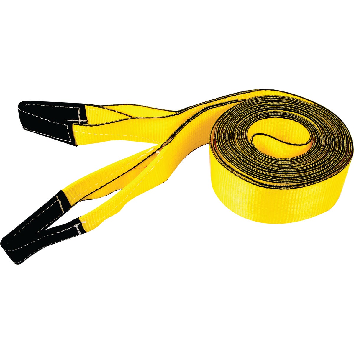 Erickson 4 In. x 30 Ft. 10,000 Lb. Safe Work Load Polyester Tow Strap with Loops, Yellow