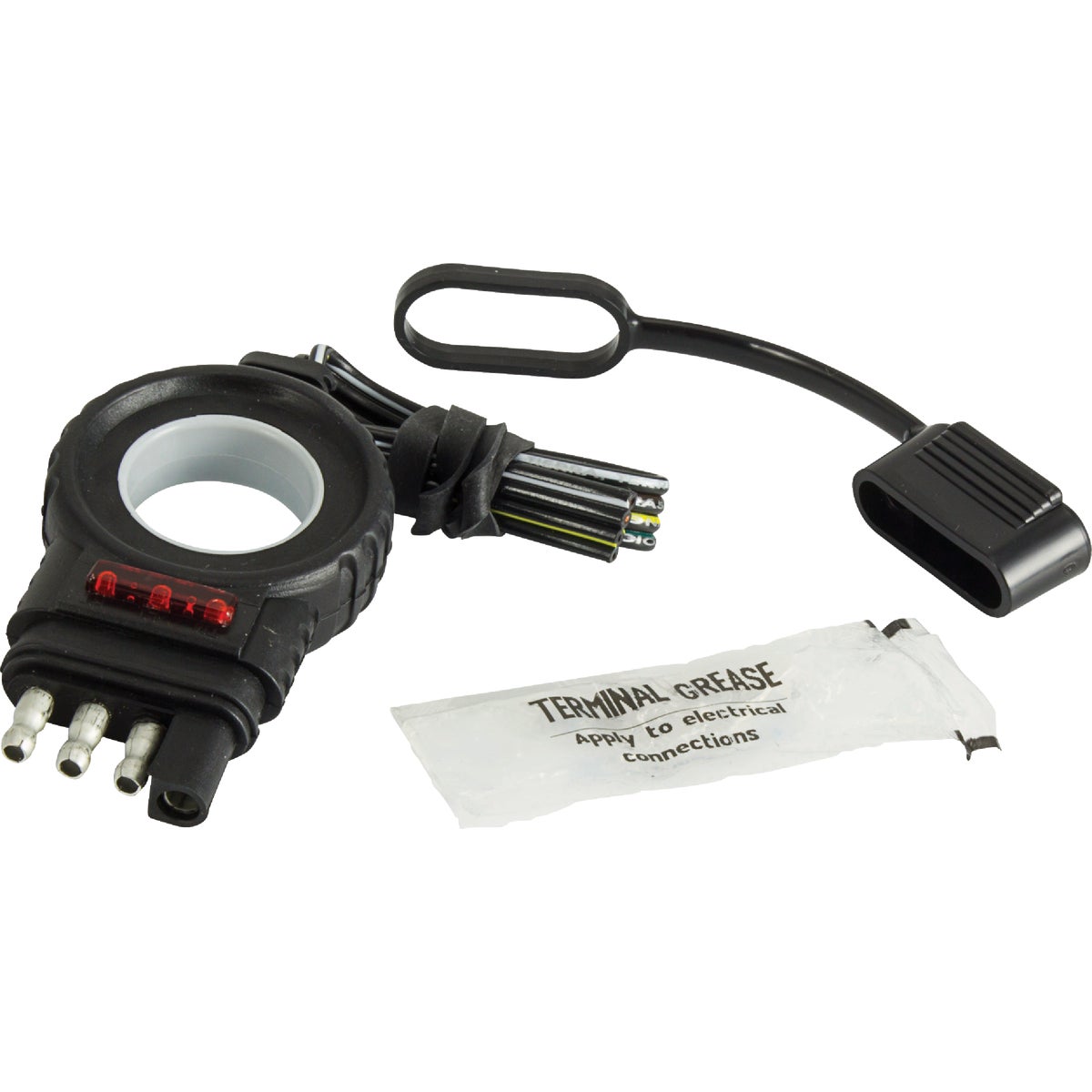 Hopkins Endurance Easy-Pull 4-Flat 12 In. LED Test Trailer Side Connector