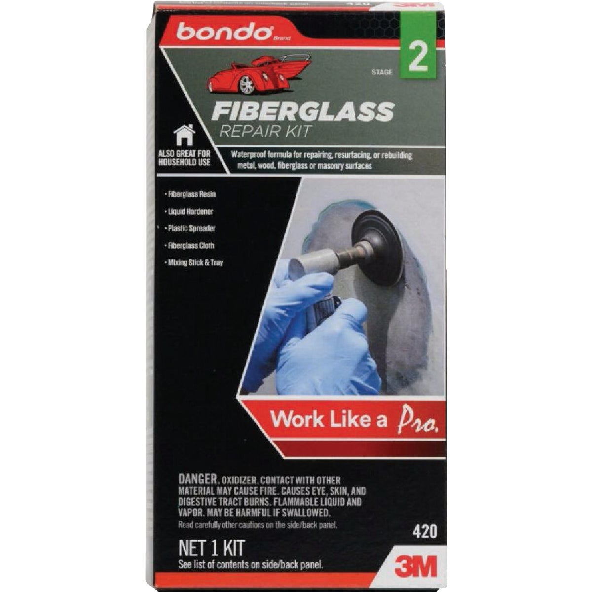 Bondo 1/2 Pt. Fiberglass Repair Kit