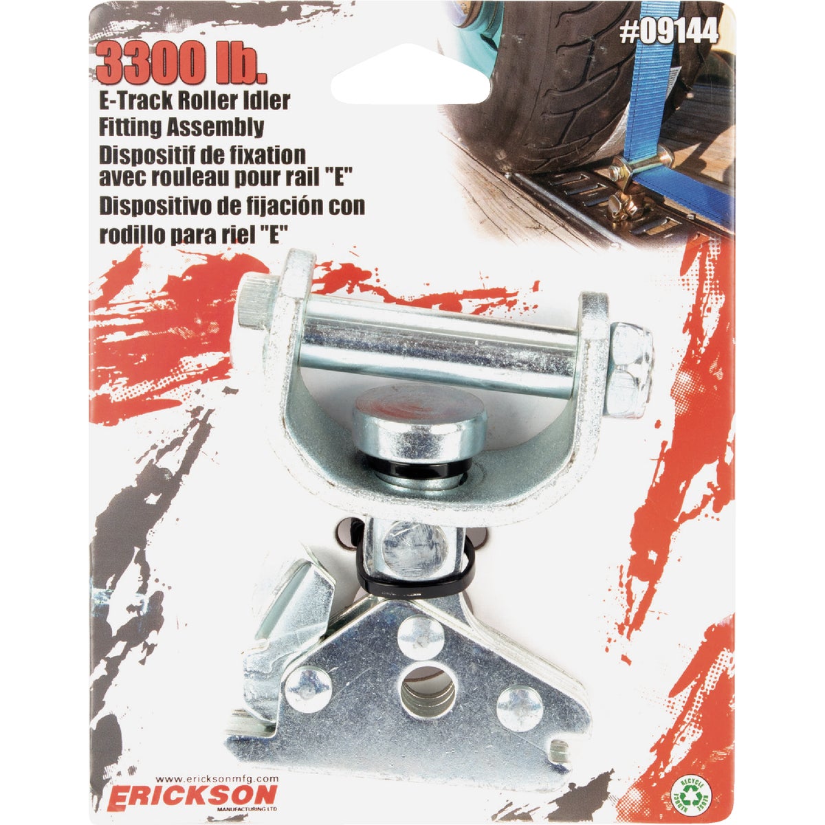 Erickson E-Track 3300 Lb. Roller Idler Fitting Assembly