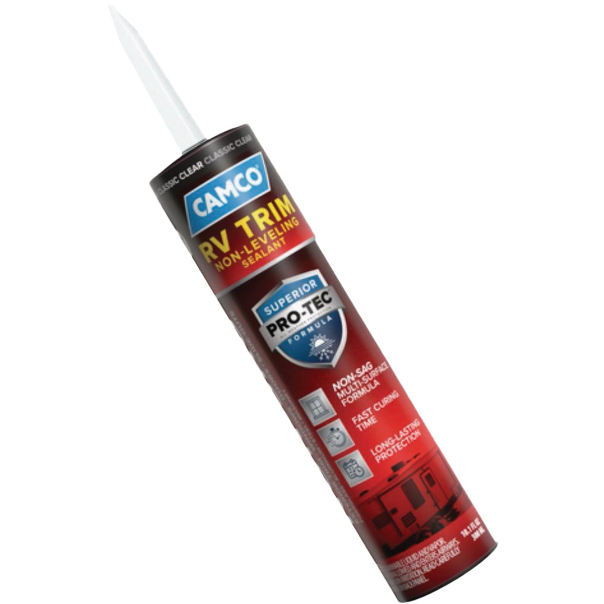 Camco Pro-Tec RV Non-Sag Sealant with WeatherGuard Protection, Clear