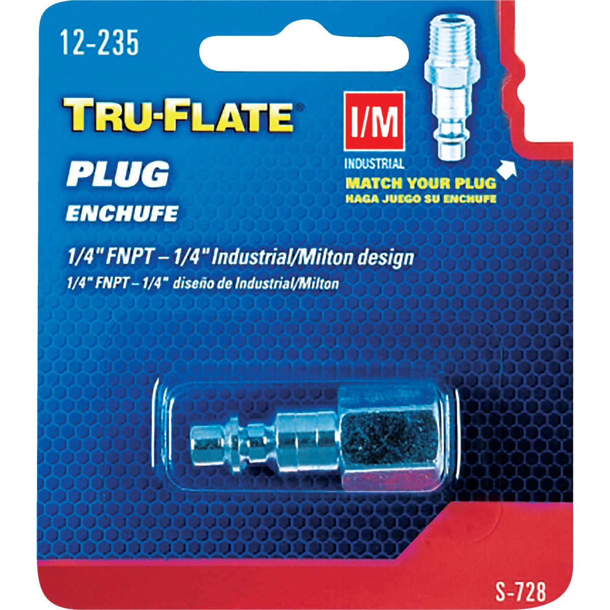 Tru-Flate Industrial/Milton 1/4 In. FNPT Steel Industrial Plug