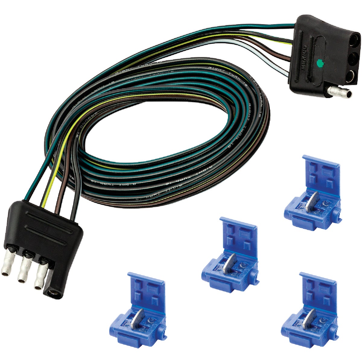 Reese Towpower 4-Flat Loop Vehicle/Trailer Connector Set with Splice Connectors