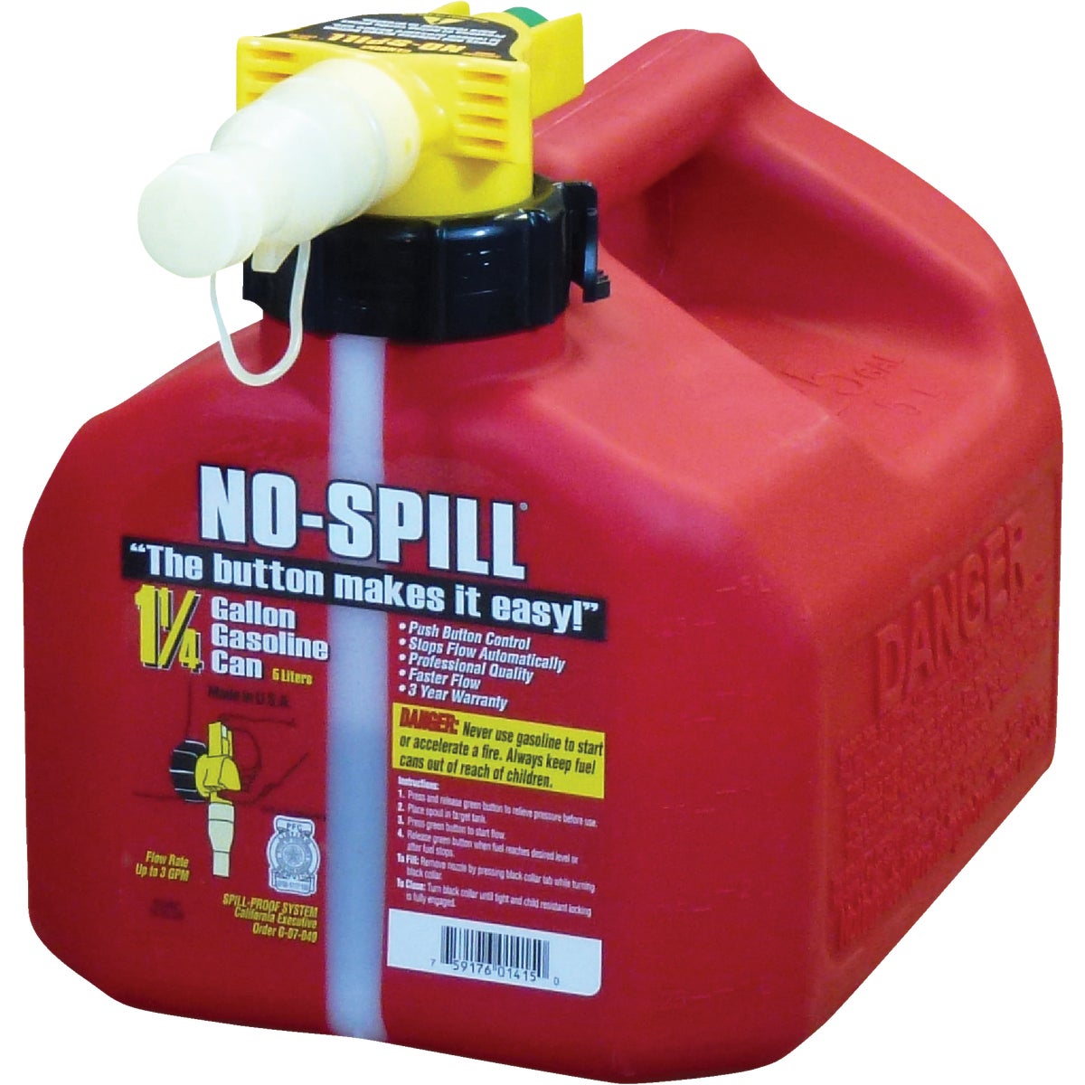 No-Spill Fuel Can