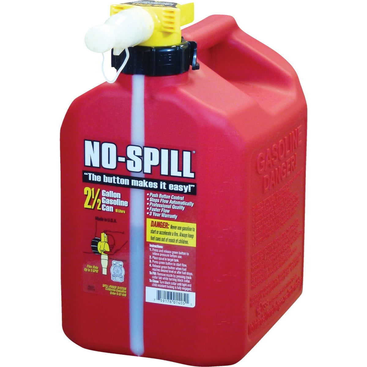 No-Spill Fuel Can