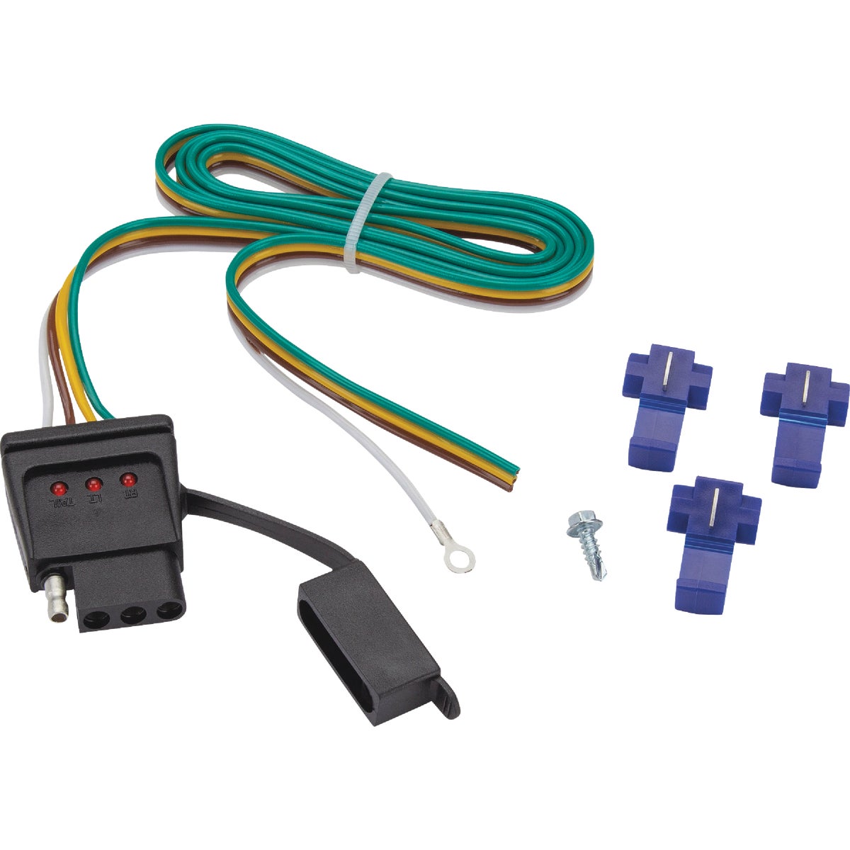 Reese Towpower 4-Flat Vehicle Side Connector with Wire Taps