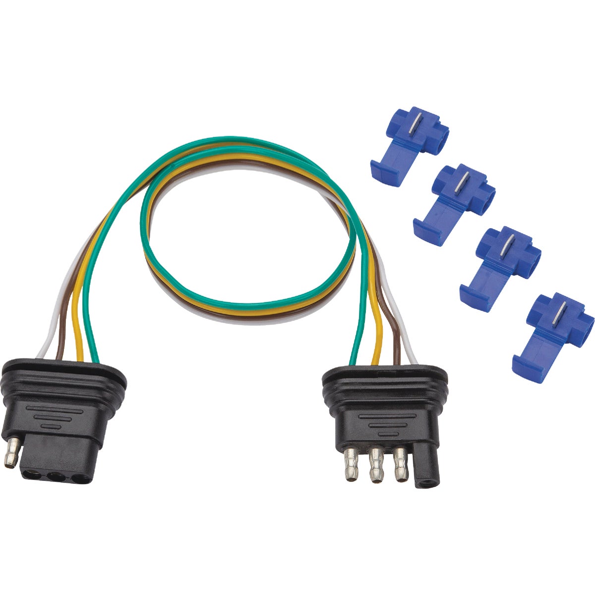 TowSmart 4-Way Flat 18 In. Trailer Wiring Kit with Splice Connectors