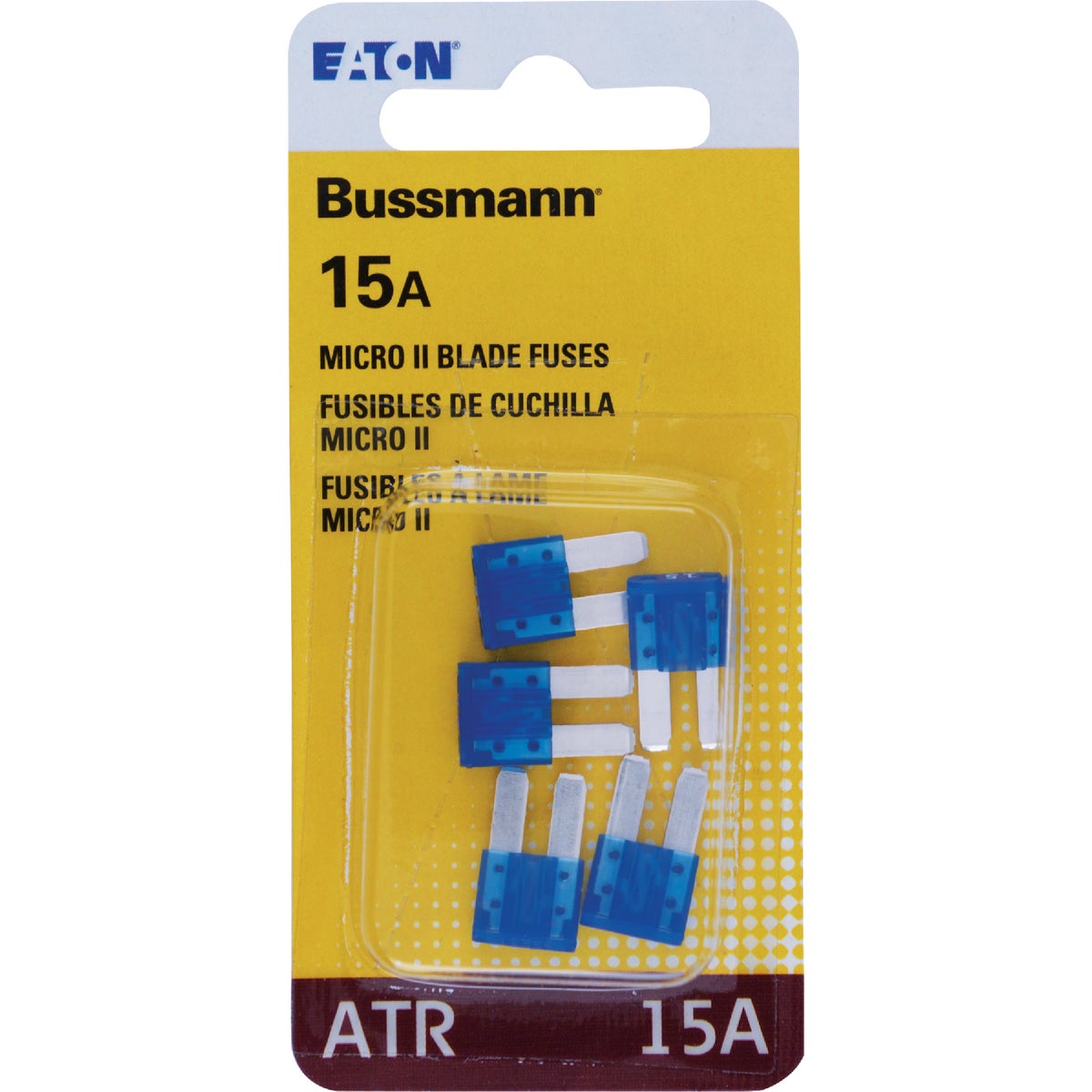 Bussmann 15A 32V ATR Non Indicating Blade Fuse, Blue (5-Pack)