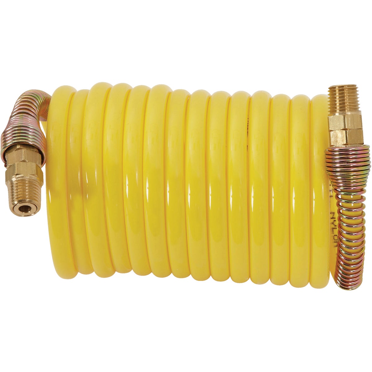 Milton ReKoil 1/4 In. x 12 Ft. Nylon Air Hose with 1/4 In. MNPT Swivel Fittings