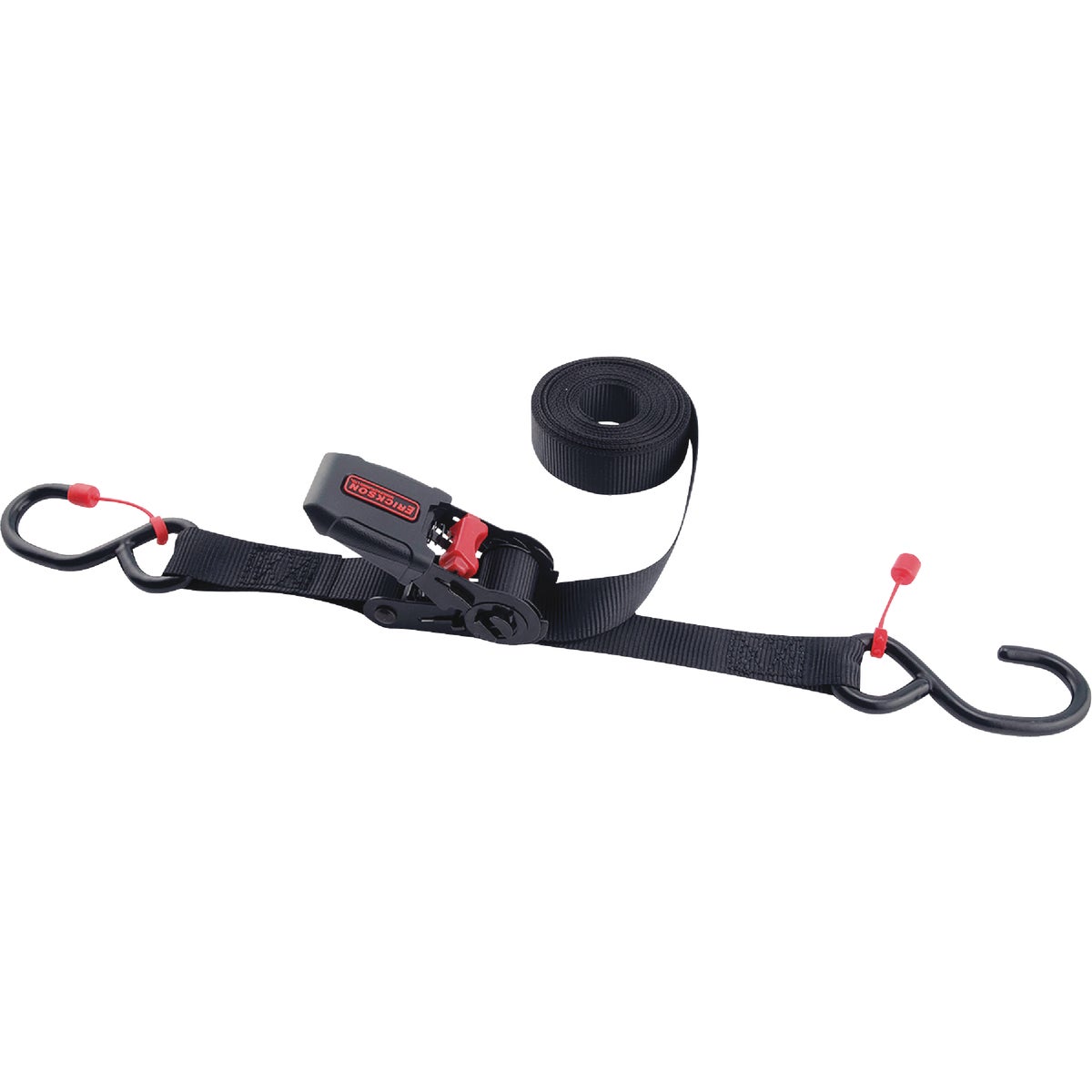 Erickson 1 In. x 15 Ft. 1300 Lb. Soft Grip Ratchet Tie-Down W/Cap Locks (4-Pack)
