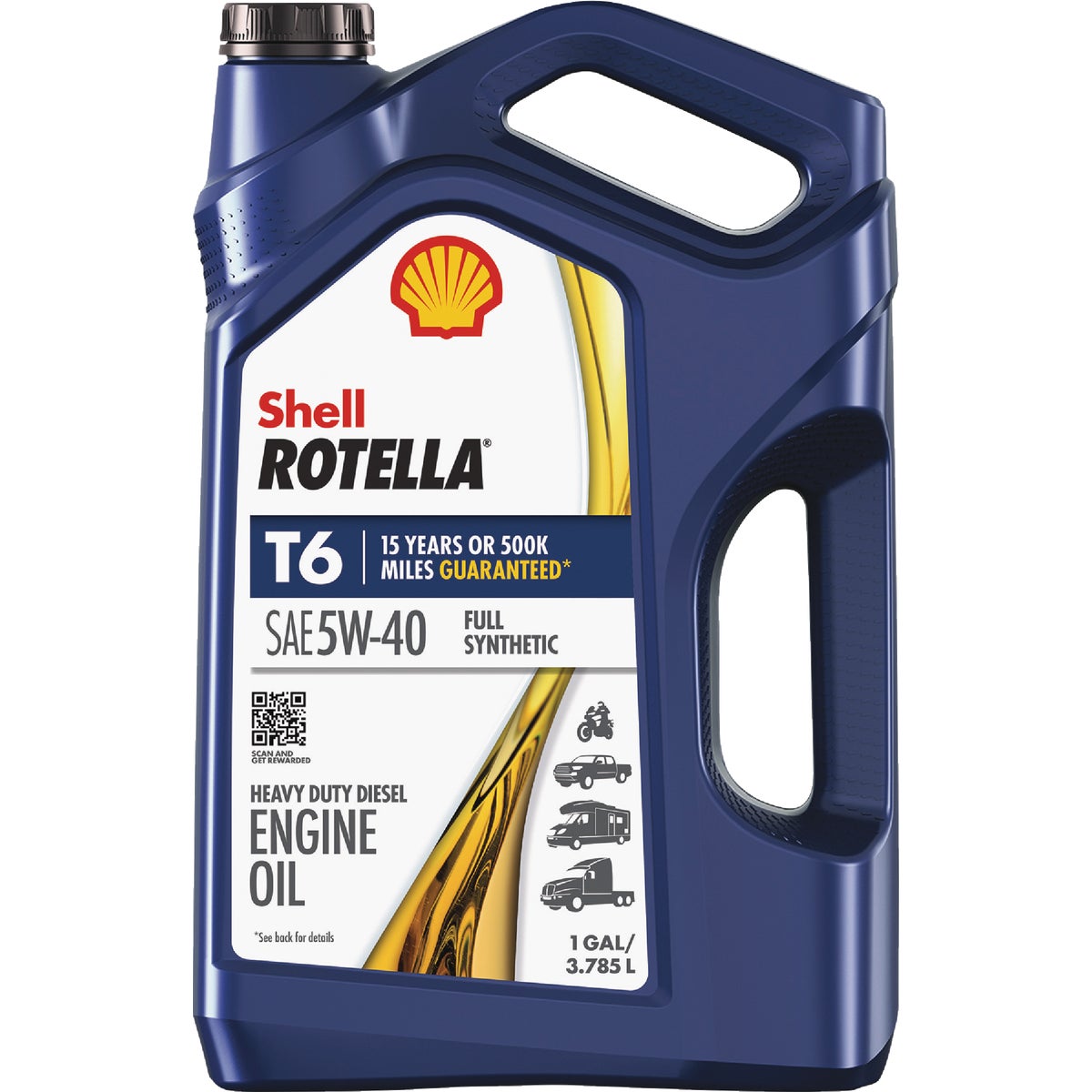 Rotella Shell T6 5W40 Oil, 1 Gal.