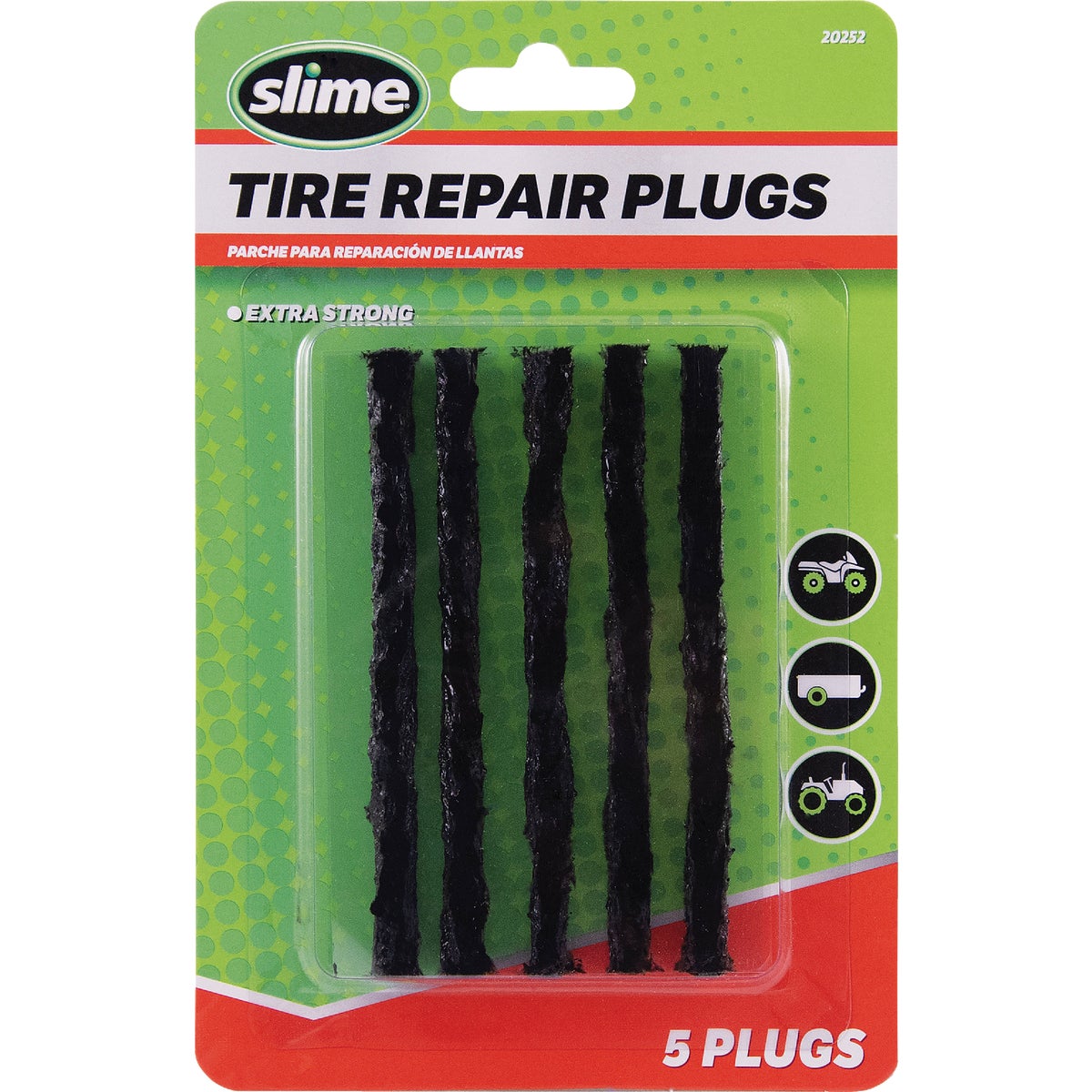 Slime Tire Repair Plugs, Black (5-Ct.)