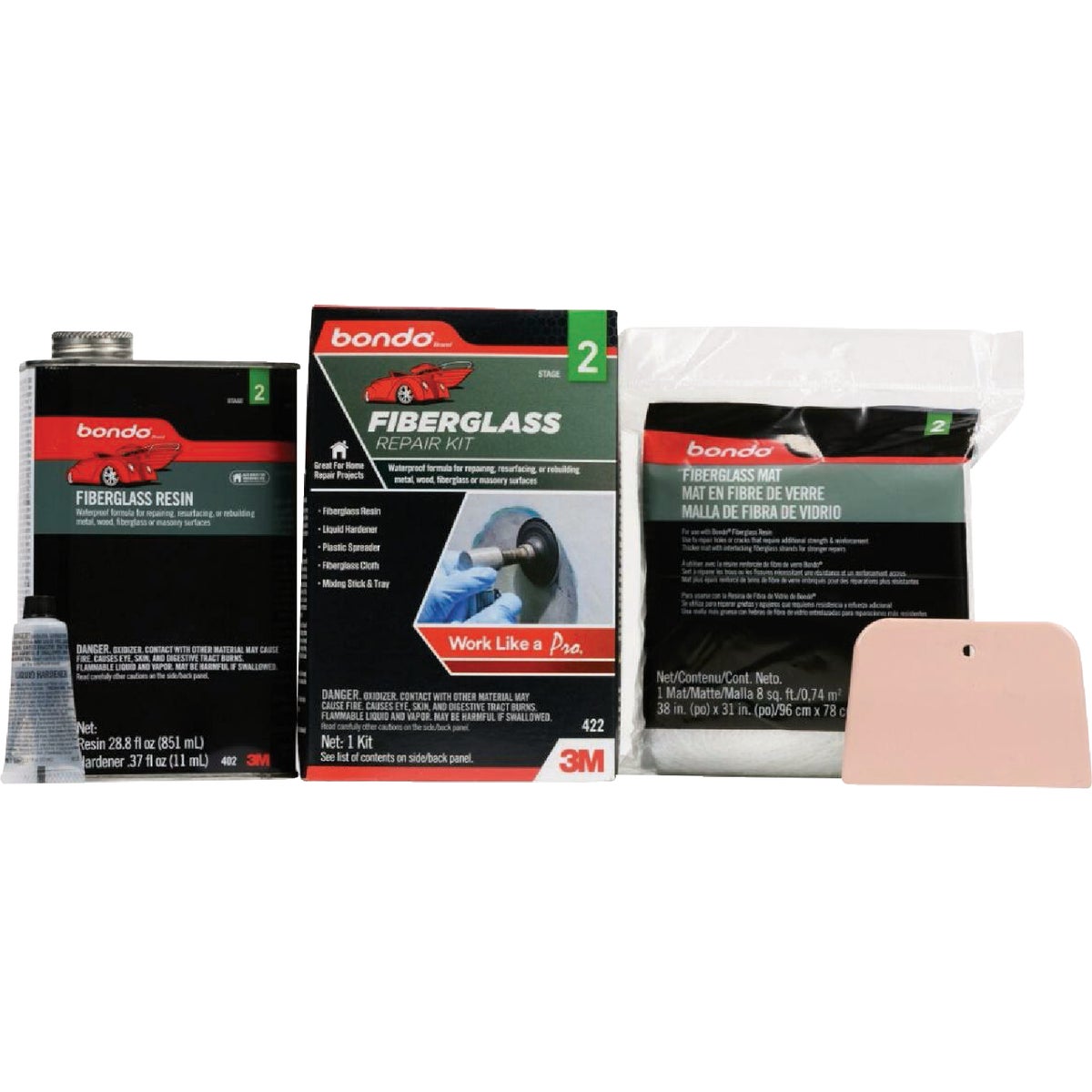 Bondo 0.9 Qt. Fiberglass Resin Repair Kit