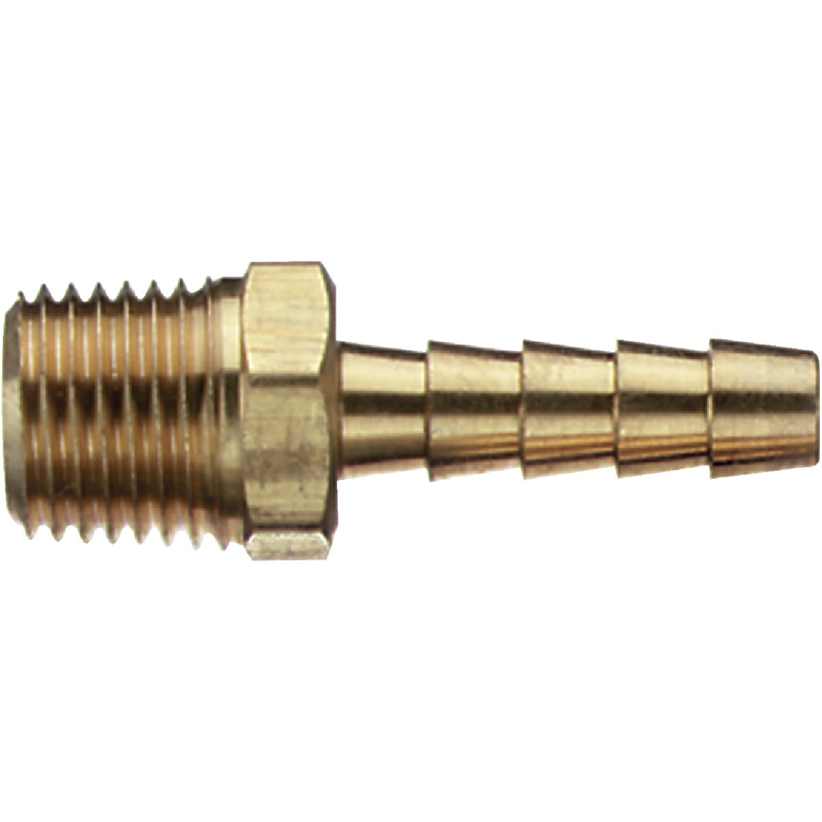 Tru-Flate 5/16 In. Barb 1/4 In. MNPT Brass Hose End